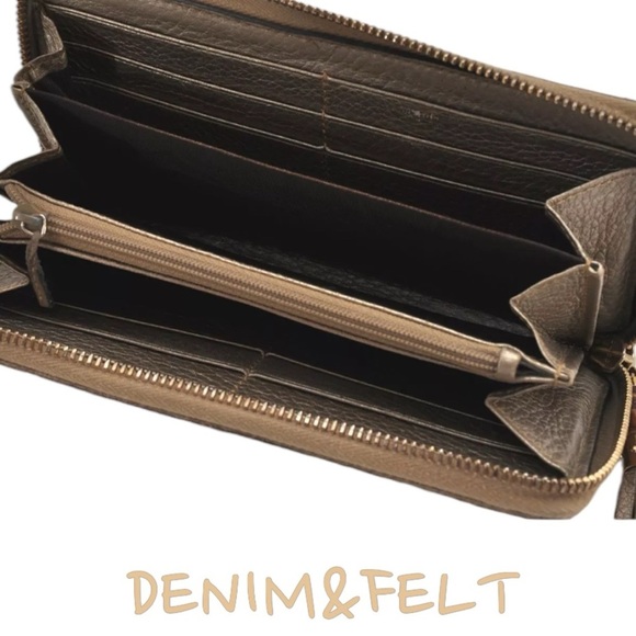 🤎GUCCI Bamboo Tassel Gold/Tan Leather Long Zip Around Wallet/Purse | PRELOVED🤎 - Picture 9 of 16